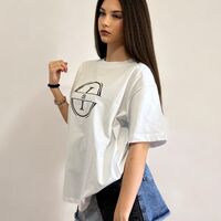 Тениска White I13 Oversize