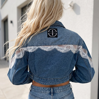Femme 13 Denim – Дамско дънково яке с дантела