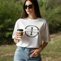 Тениска White I13 Oversize