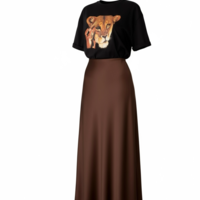 Cocoa Satin Skirt
