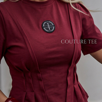 Couture Tee- Дамска бордо тениска