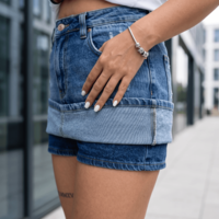Indigo Denim – Дънкова пола-панталон с висока талия