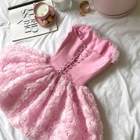 “ Angel Rosé Bloom Corset” pink - Рокля с 3Д рози