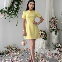 “Bella”yellow - рокля с панделки