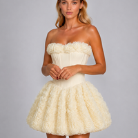 “ Angel Rosé Bloom Corset” Dress - butter