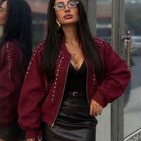 “ Chic Bombar” Bordo– яке/бомбър от набук с кабзи