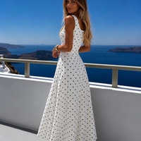 “Capri Dots” white - Лятна рокля
