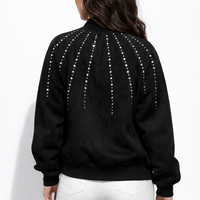 Bomber Chic  Black– яке/бомбър от набук с кабзи