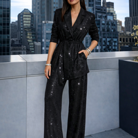 “Shine Party Suit” Black – Елегантен костюм с пайети
