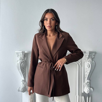 Mocha Modern Blazer - Кафяв Блейзър