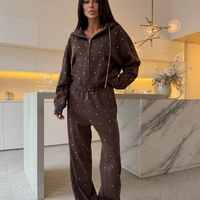 “ Crystal Luxe“ – кафяв спортен екип с камъчета
