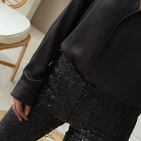 Noir Glam – елегантен панталон с пайети
