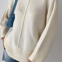 Издължен пуловер „Soft Touch“ Ecru