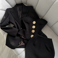 “Royal Noir” 3-Piece Set - Елегантен костюм с корсет