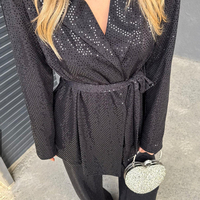 “Shine Party Suit” Black – Елегантен костюм с пайети