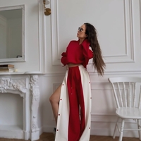 “ Urban Contrast Luxe Set “ red - спортен екип с копчета