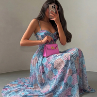 “ Blue Blossom Couture” - дълга рокля