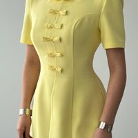 “Bella”yellow - рокля с панделки