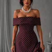 “ Polka Chic” brown - Рокля