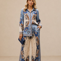 “ Blue Ornament “ Premium Satin Set  – модел на Zimmermann