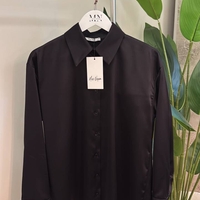 Midnight Satin Shirt Black - сатенена риза