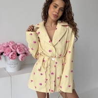 “ Blazer flora” yellow - Сако с колан