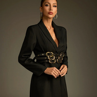 Blazer “Power Line” Black – с 3 колана и изваяни рамене