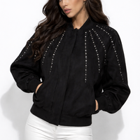 Bomber Chic  Black– яке/бомбър от набук с кабзи