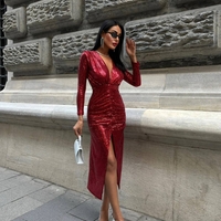 Блестяща вечерна рокля „Diva“ Red