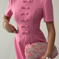 “Bella” pink - рокля с панделки