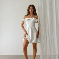 Eleganza – Елегантна рокля с панделка white
