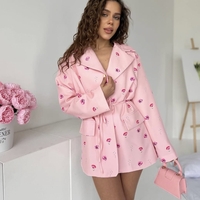 “ Blazer Flora” pink - сако с колан