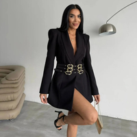 Blazer “Power Line” Black – с 3 колана и изваяни рамене
