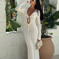 Oceana Backless – дълга плажна рокля ekru