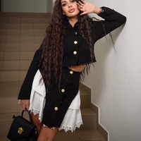 Elegant Contrast Set – дамски костюм от букле