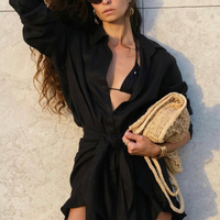 SUMMER WRAP black риза-рокля