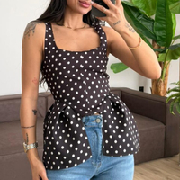 “Polka Peplum” Black - топ