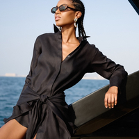 SUMMER WRAP black риза-рокля