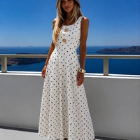“Capri Dots” white - Лятна рокля