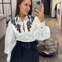 Black Embroidery Elegance - Елегантна риза