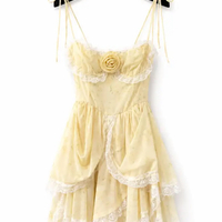 “ Rosette” yellow - мини рокля