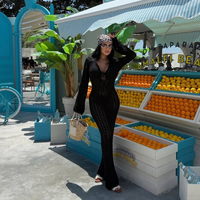 “ Oceana Backless “ – дълга плажна рокля black