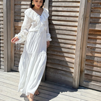 Дълга Риза-Рокля “Breeze Tie” white