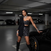 Black Glam Set – топ, къс панталон и блейзър