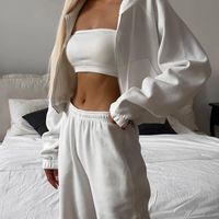 ROOV White Спортен широк екип от памук