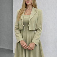 Дамски костюм „Elegant Charm“ – къса рокля и сако с връзки