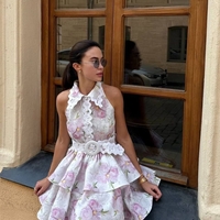 “ Floral Belle” white - Ленена Рокля
