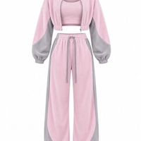 “ Velour for you “ pink - спортен екип 3 части