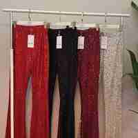 Noir Glam – елегантен панталон с пайети