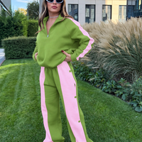 “ Urban Contrast Luxe Set “ green - спортен екип с копчета